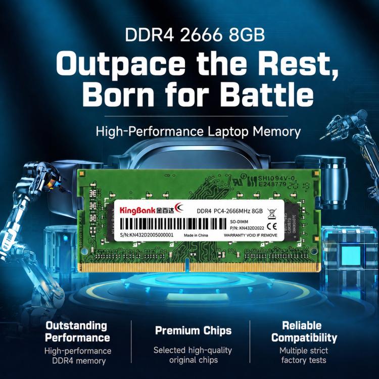 Memoria RAM DDR4 Desktop KINGBANK 8G 2666MHz, 16G 2666MHz, 16G 3200MHz