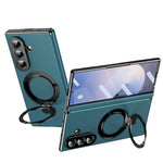 Custodia in pelle con cerniera magnetica e supporto pieghevole per Galaxy Z