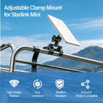 Supporto a morsetto per palo per Starlink Mini, Dual-clamp + Pipe Adapter, Single-clamp + Pipe Adapter, Arm-clamp + Pipe Adapter, Pipe Adapter