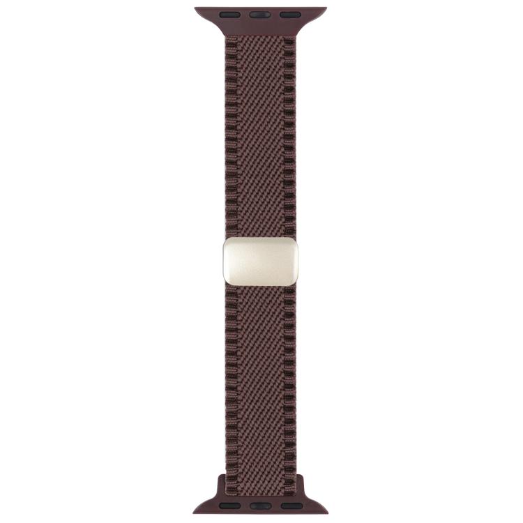 Cinturino per orologio in nylon intrecciato, sottile, con finiture in pizzo e chiusura magnetica., For Apple Watch 46mm / 49mm / 45mm / 44mm, For Apple Watch 42mm / 41mm / 40mm / 38mm