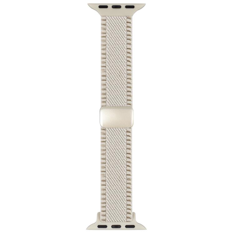 Cinturino per orologio in nylon intrecciato, sottile, con finiture in pizzo e chiusura magnetica., For Apple Watch 46mm / 49mm / 45mm / 44mm, For Apple Watch 42mm / 41mm / 40mm / 38mm