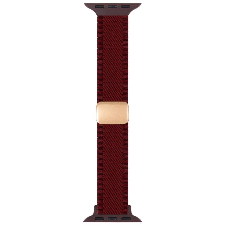 Cinturino per orologio in nylon intrecciato, sottile, con finiture in pizzo e chiusura magnetica., For Apple Watch 46mm / 49mm / 45mm / 44mm, For Apple Watch 42mm / 41mm / 40mm / 38mm