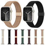 Cinturino per orologio in nylon intrecciato, sottile, con finiture in pizzo e chiusura magnetica., For Apple Watch 46mm / 49mm / 45mm / 44mm, For Apple Watch 42mm / 41mm / 40mm / 38mm