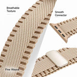 Cinturino per orologio in nylon intrecciato, sottile, con finiture in pizzo e chiusura magnetica., For Apple Watch 46mm / 49mm / 45mm / 44mm, For Apple Watch 42mm / 41mm / 40mm / 38mm
