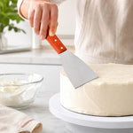 Spatola da cucina LsCook in acciaio inossidabile con manico in legno, Small Frying Spatula, Small Slotted Spatula, Small Griddle Scraper, Small Triangular Spatula, Large Griddle Scraper, Large Triangular Spatula, Angled Griddle Spatula                 ...