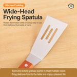 Spatola da cucina LsCook in acciaio inossidabile con manico in legno, Small Frying Spatula, Small Slotted Spatula, Small Griddle Scraper, Small Triangular Spatula, Large Griddle Scraper, Large Triangular Spatula, Angled Griddle Spatula                 ...