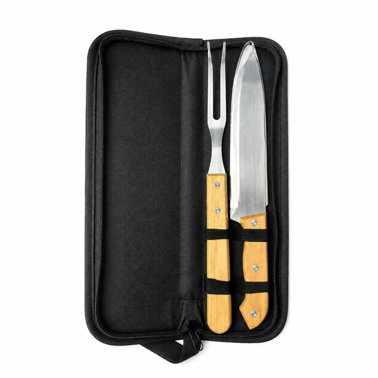 LsCook - Utensili portatili per barbecue in acciaio inossidabile con borsa per il trasporto, 2 PCS/Set, 3 PCS/Set, 4 PCS/Set