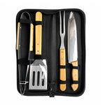 LsCook - Utensili portatili per barbecue in acciaio inossidabile con borsa per il trasporto, 2 PCS/Set, 3 PCS/Set, 4 PCS/Set