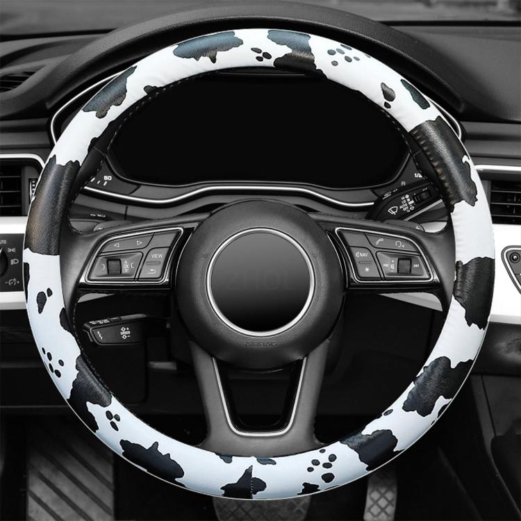 Coprivolante per auto con stampa mucca, diametro: 38 cm, without Shoulder Pads, with Shoulder Pads