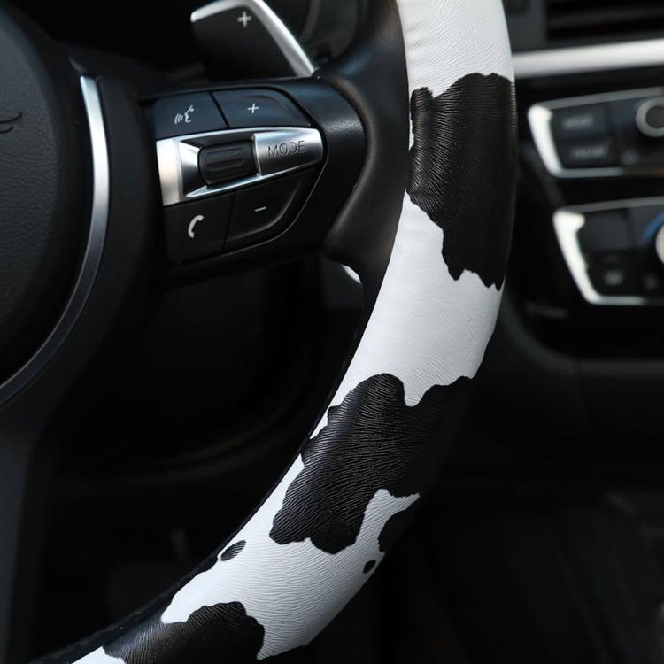 Coprivolante per auto con stampa mucca, diametro: 38 cm, without Shoulder Pads, with Shoulder Pads