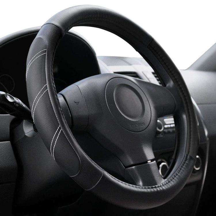 Coprivolante per auto in similpelle, diametro: 38 cm