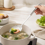 Utensili da cucina LsCook in acciaio inossidabile 430 per impieghi gravosi, Soup Ladle, Solid Spoon, Slotted Spoon, Solid Spatula, Slotted Spatula, Skimmer, Pasta Server