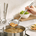 Utensili da cucina LsCook in acciaio inossidabile 430 per impieghi gravosi, Soup Ladle, Solid Spoon, Slotted Spoon, Solid Spatula, Slotted Spatula, Skimmer, Pasta Server