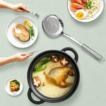 Utensili da cucina LsCook in acciaio inossidabile 430 per impieghi gravosi, Soup Ladle, Solid Spoon, Slotted Spoon, Solid Spatula, Slotted Spatula, Skimmer, Pasta Server