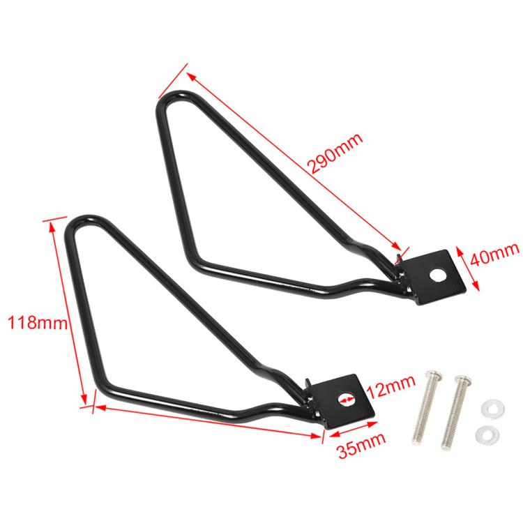 1 paio di staffe triangolari universali modificate per borse laterali da moto