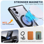 Custodia ShenYi R2 con anello metallico pieghevole magnetico a 360° per Galaxy Z