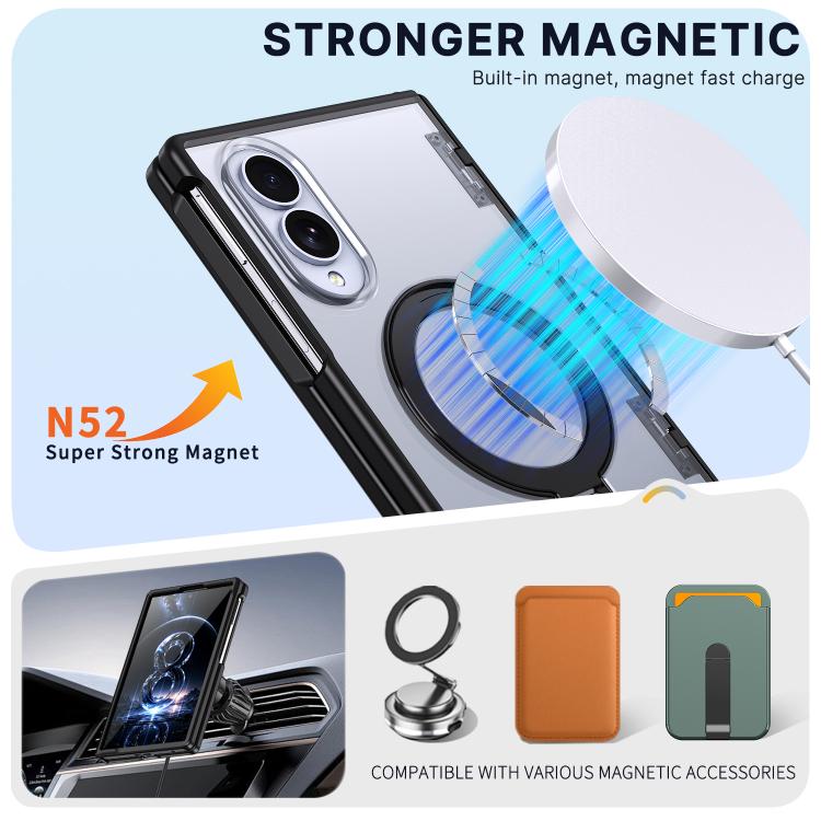 Custodia ShenYi R2 con anello metallico pieghevole magnetico a 360° per Galaxy Z