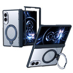 Custodia ShenYi R2 con anello metallico pieghevole magnetico a 360° per Galaxy Z