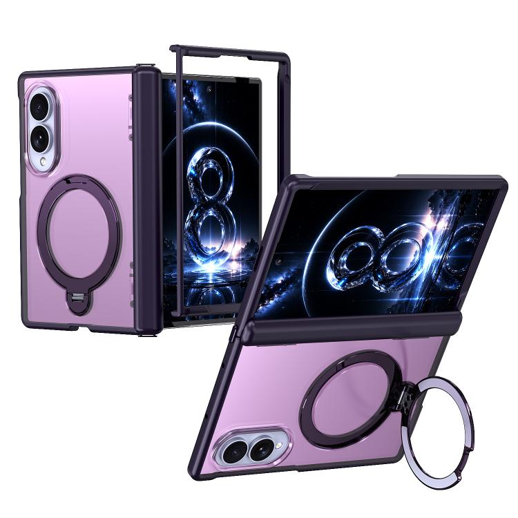 Custodia ShenYi R2 con anello metallico pieghevole magnetico a 360° per Galaxy Z