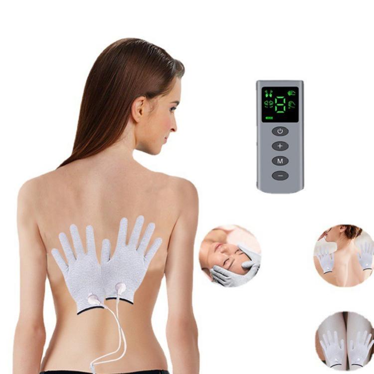 Set di guanti portatili per massaggio manuale con tecnologia EMS a impulsi, intelligenti e intelligenti.
