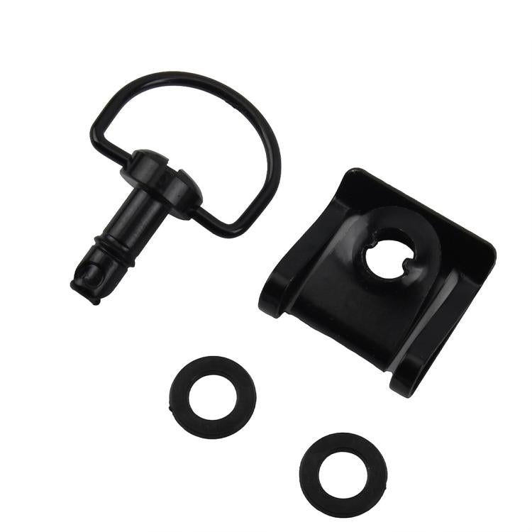 Viti a sgancio rapido per moto da 17 mm in FRP con anello a D da 1/4", fissaggio per carenatura da corsa.