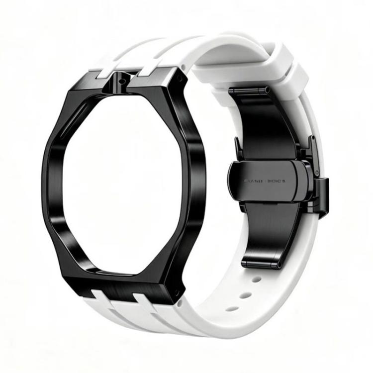 Cassa in metallo, chiusura a farfalla integrata, cinturino in silicone., For Swatch Royal Pop