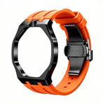 Cassa in metallo, chiusura a farfalla integrata, cinturino in silicone., For Swatch Royal Pop