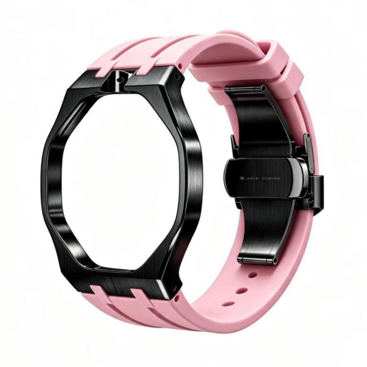 Cassa in metallo, chiusura a farfalla integrata, cinturino in silicone., For Swatch Royal Pop
