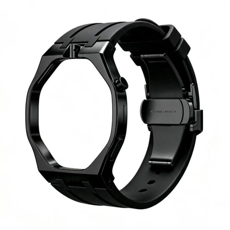 Cassa in metallo, chiusura a farfalla integrata, cinturino in silicone., For Swatch Royal Pop