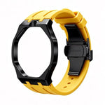 Cassa in metallo, chiusura a farfalla integrata, cinturino in silicone., For Swatch Royal Pop