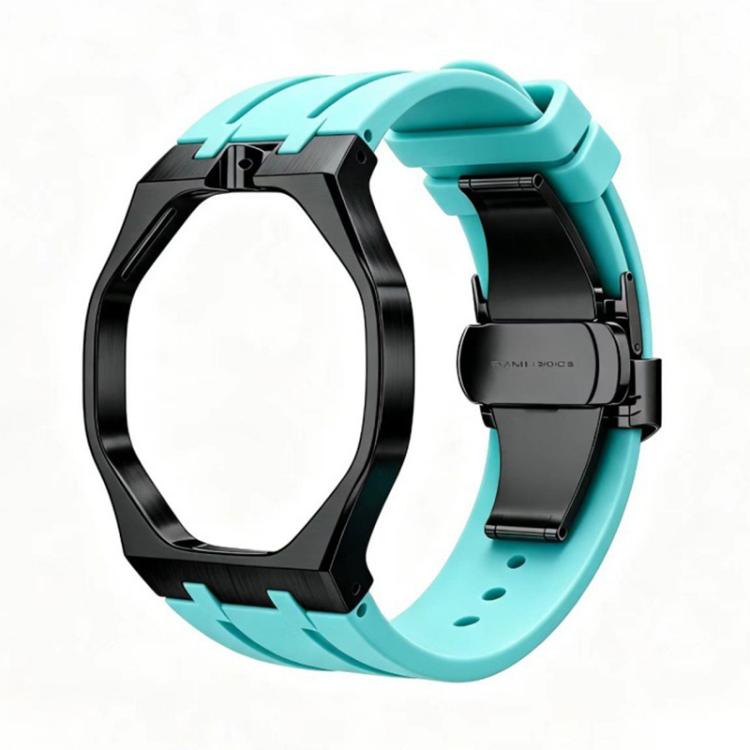 Cassa in metallo, chiusura a farfalla integrata, cinturino in silicone., For Swatch Royal Pop