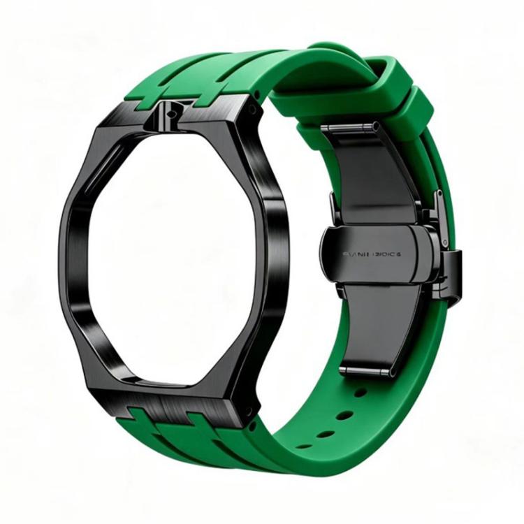 Cassa in metallo, chiusura a farfalla integrata, cinturino in silicone., For Swatch Royal Pop