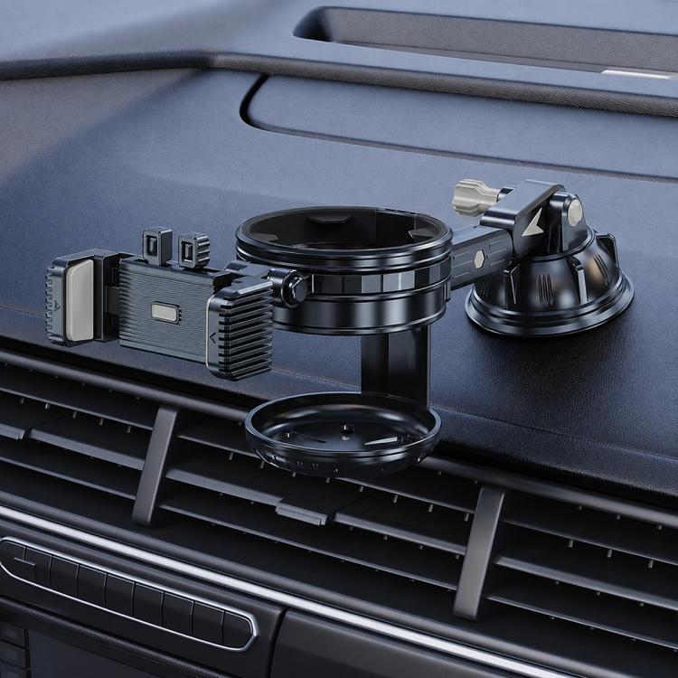 Supporto per telefono e bicchiere d'acqua da cruscotto/parabrezza per auto con ventosa, Extension Rod, Short Rod