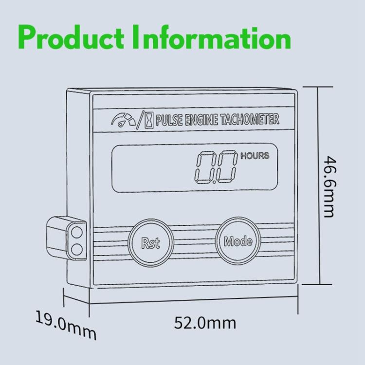 Tachimetro per moto ZSB-03BL, tachimetro per tosaerba