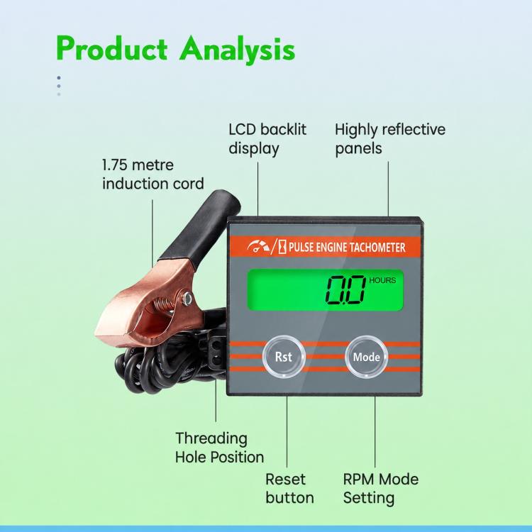 Tachimetro per moto ZSB-03BL, tachimetro per tosaerba