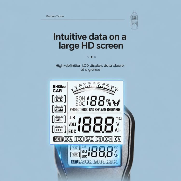 Tester intelligente per batterie ad alta precisione, For Electric and Gasoline Car, For Gasoline Car