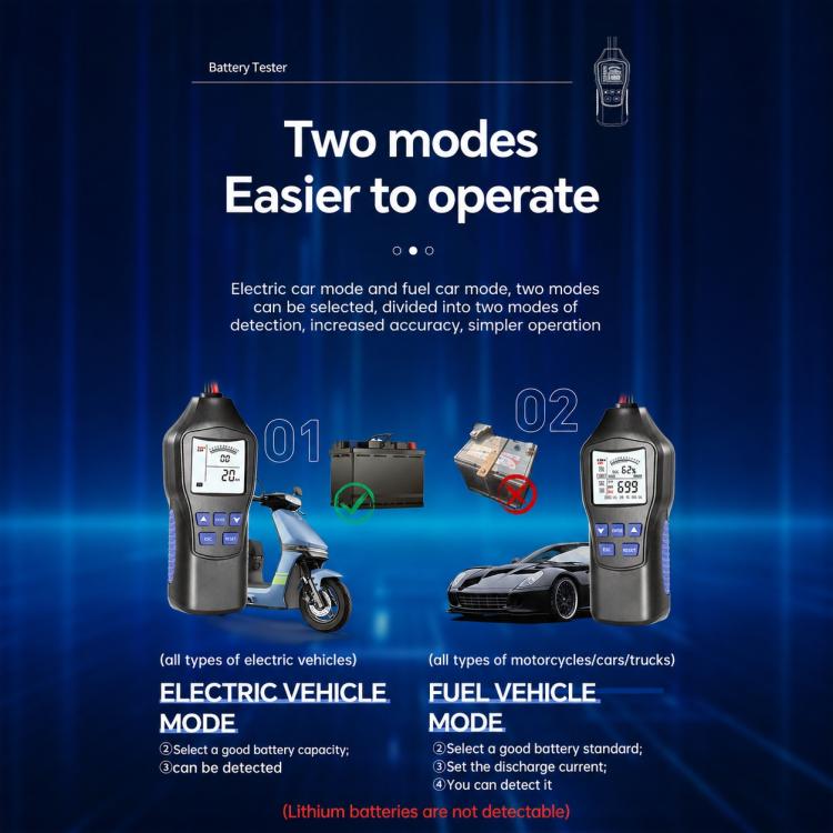 Tester intelligente per batterie ad alta precisione, For Electric and Gasoline Car, For Gasoline Car
