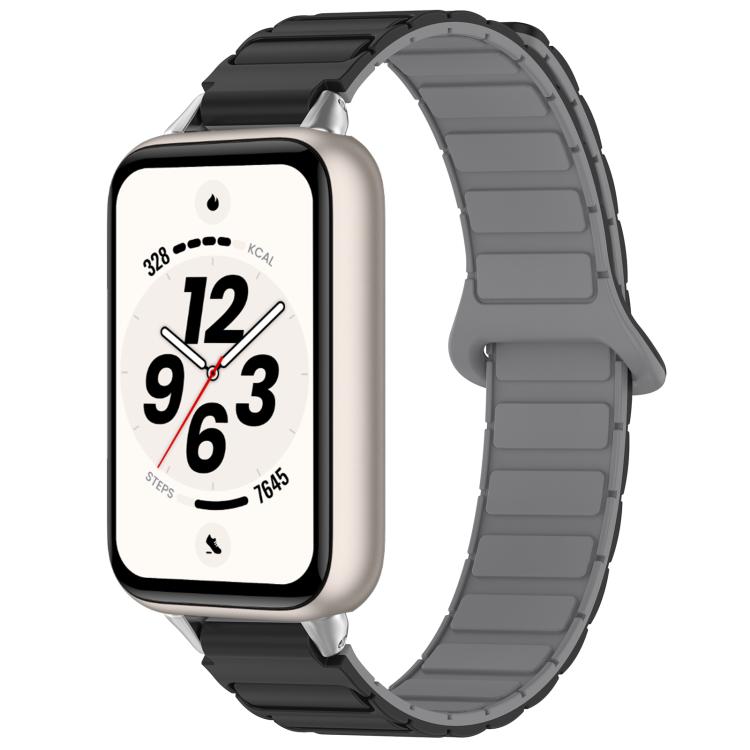 Cinturino per orologio in silicone con fibbia magnetica a forma di I e chiusura inversa, For Honor Band 11 / Band 11 Pro