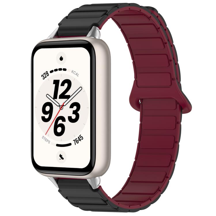 Cinturino per orologio in silicone con fibbia magnetica a forma di I e chiusura inversa, For Honor Band 11 / Band 11 Pro