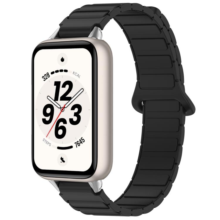 Cinturino per orologio in silicone con fibbia magnetica a forma di I e chiusura inversa, For Honor Band 11 / Band 11 Pro
