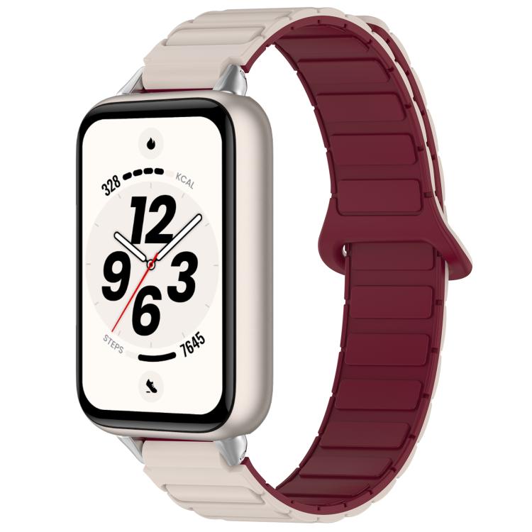 Cinturino per orologio in silicone con fibbia magnetica a forma di I e chiusura inversa, For Honor Band 11 / Band 11 Pro