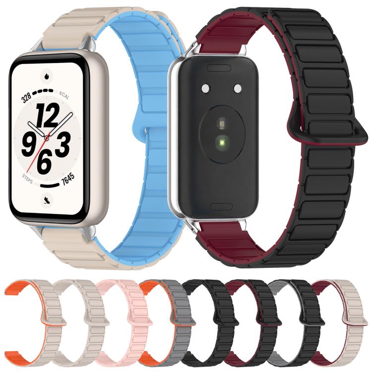 Cinturino per orologio in silicone con fibbia magnetica a forma di I e chiusura inversa, For Honor Band 11 / Band 11 Pro