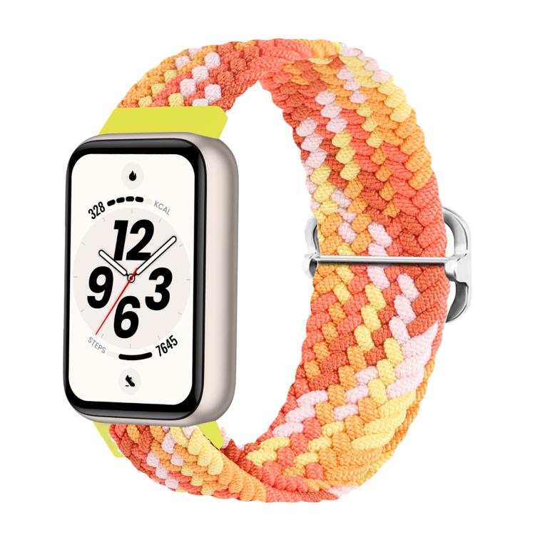 Cinturino per orologio in nylon intrecciato con chiusura scorrevole regolabile., For Honor Band 11 / Band 11 Pro