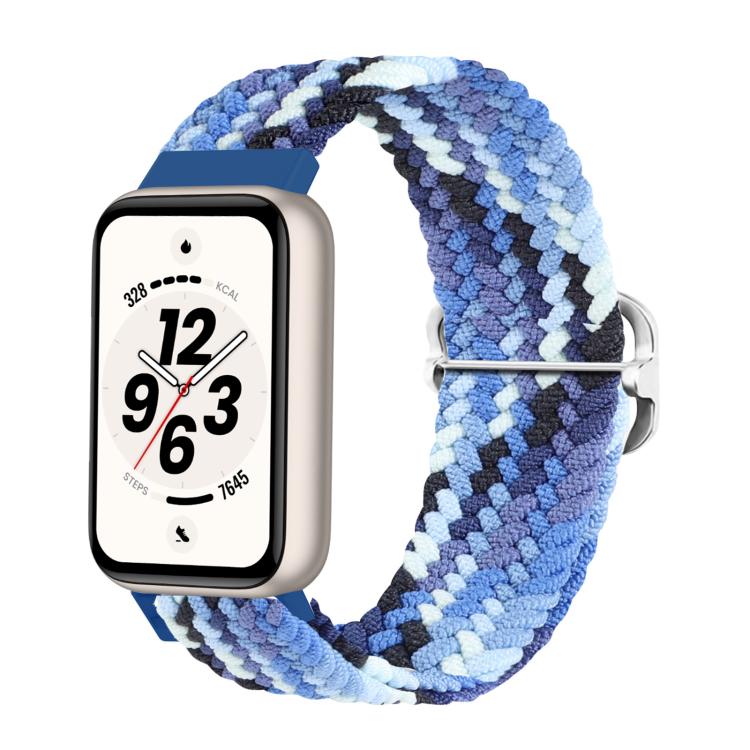 Cinturino per orologio in nylon intrecciato con chiusura scorrevole regolabile., For Honor Band 11 / Band 11 Pro
