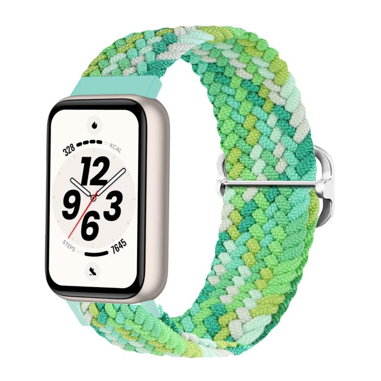 Cinturino per orologio in nylon intrecciato con chiusura scorrevole regolabile., For Honor Band 11 / Band 11 Pro