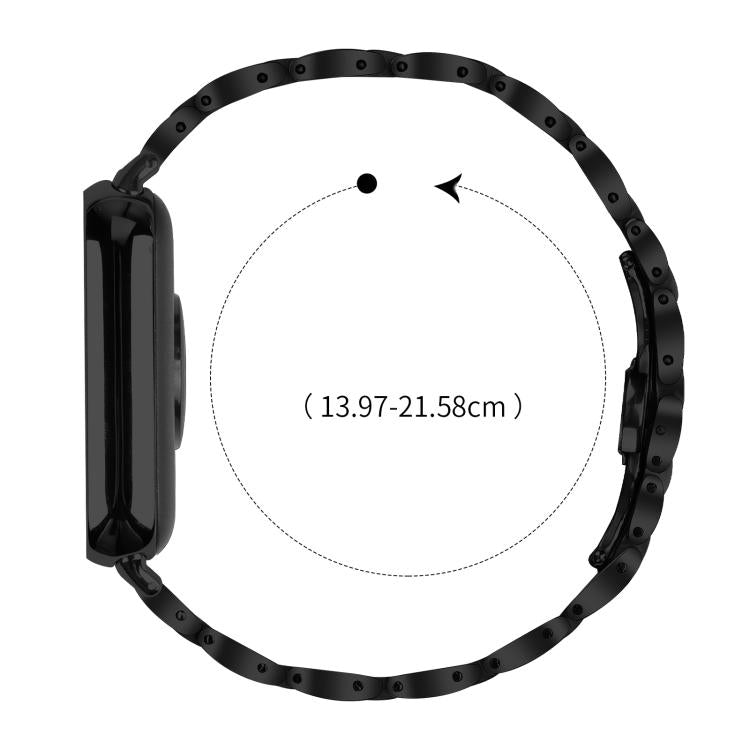 Cinturino per orologio sottile in acciaio inossidabile con fibbia a farfalla in metallo., For Honor Band 11 / Band 11 Pro