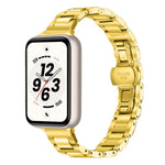 Cinturino per orologio sottile in acciaio inossidabile con fibbia a farfalla in metallo., For Honor Band 11 / Band 11 Pro
