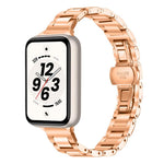 Cinturino per orologio sottile in acciaio inossidabile con fibbia a farfalla in metallo., For Honor Band 11 / Band 11 Pro