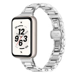 Cinturino per orologio sottile in acciaio inossidabile con fibbia a farfalla in metallo., For Honor Band 11 / Band 11 Pro