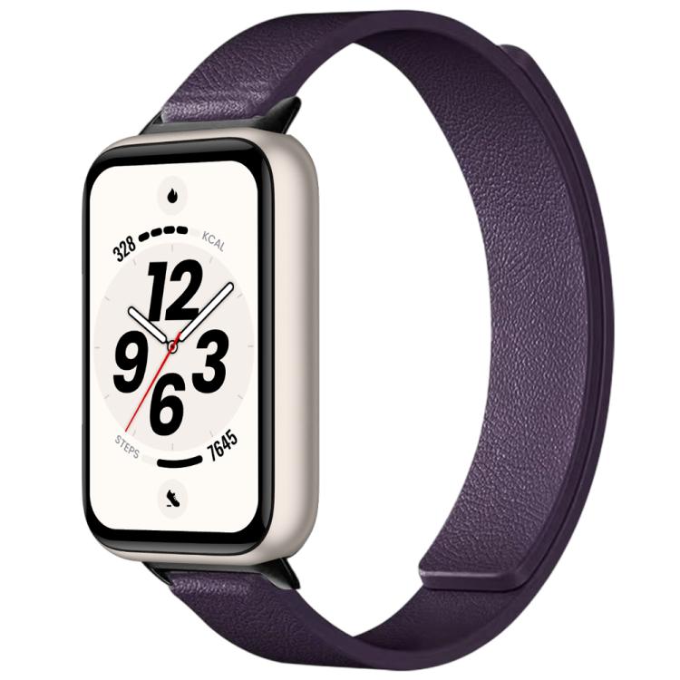 Cinturino per orologio in silicone morbido magnetico con texture a litchi, For Honor Band 11 / Band 11 Pro